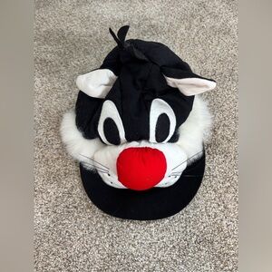 Vintage Looney Tunes Toppers Sylvester Cat Cartoon Snapback Hat Arby’s 1989